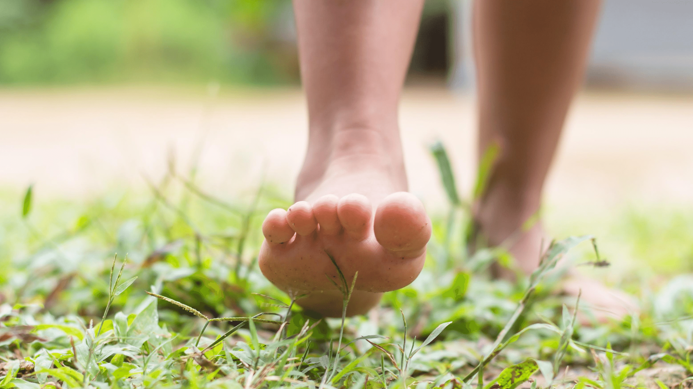 Did you know there's health benefits to walking barefoot in the grass?